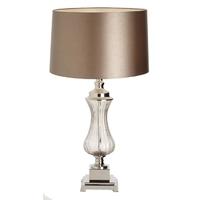 oliva glass and nickel table lamp base only