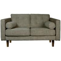 olive green 2 seater fabric sofa