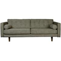 olive green 3 seater fabric sofa