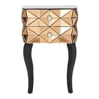 Olympia Townhouse Side Table, Gold/Black