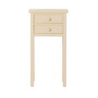 Olivia 2 Drawer Bedside Table - Warm White