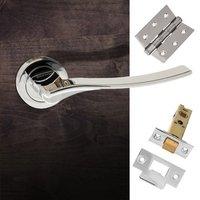 Olimpia Forme Designer Lever on Contempo Round Rose - Polished Chrome Handle Pack