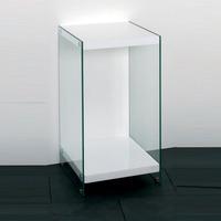 Olympic High Gloss Top Telephone Table With Glass Side Panels