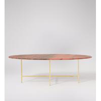 olenna coffee table in pink marble gold leaf
