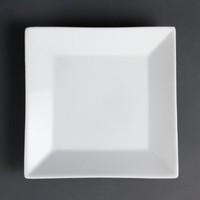 olympia whiteware square plate wide rim 250mm 10 box quantity 6