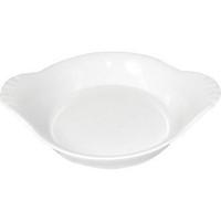 Olympia W444 Whiteware Round Eared Dish, White (Pack of 6)