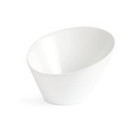 Olympia CB080 Oval Sloping Bowl, White (Pack of 3)