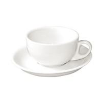 Olympia U828 Whiteware Cappuccino Saucer, White (Pack of 12)