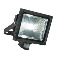 olea 32w cob led pir floodlight black ip65 2400lm 85127