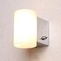 Olivier LED wall light made of glass, with switch