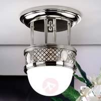 Old Vienna ceiling light in glossy nickel