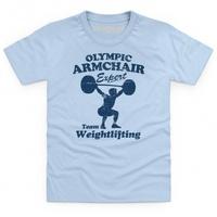 Olympic Armchair Expert - Weightlifting Kid\'s T Shirt