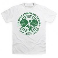 olympic armchair expert table tennis t shirt