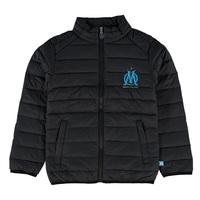 olympique de marseille lightweight feather filled jacket black boys