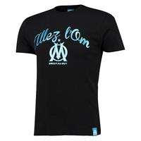 Olympique de Marseille Allez L\'OM Foil T-Shirt - Black