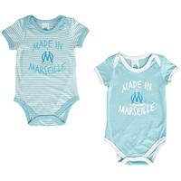 Olympique de Marseille Made in Marseille Pack of 2 Bodysuits - Blue - Baby Boys