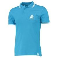 Olympique de Marseille Fan Tipped Polo Shirt - Blue