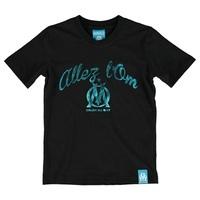 Olympique de Marseille Allez L\'OM Foil T-Shirt - Black - Boys