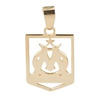 Olympique de Marseille Gold Flag Pendant