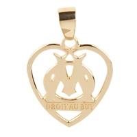 Olympique de Marseille Gold Heart Pendant