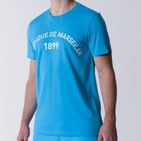 olympique de marseille graphic t shirt om blue