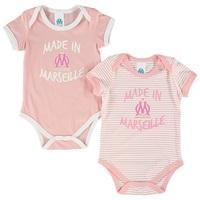 Olympique de Marseille Made in Marseille Pack of 2 Bodysuits - Pink - Baby Girls