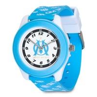 Olympique de Marseille Repeat Pattern Plastic Watch - Blue - Junior