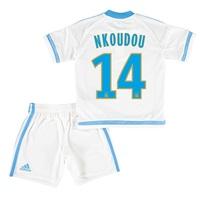 Olympique de Marseille Home Kit 2015/16 - Infants with Nkoudou 14 printing