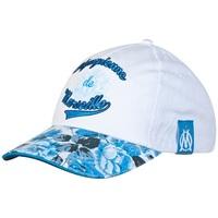 olympique de marseille floral peak cap white womens