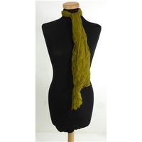 olive green scarf with gold embellishment