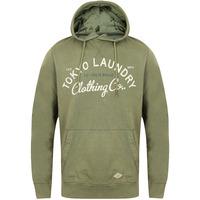 Olaf Cotton Pullover Hoodie in Olivine Khaki  Tokyo Laundry