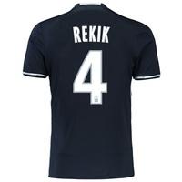 Olympique de Marseille Away Shirt 2016/17 - Junior with Rekik 4 printi, Black
