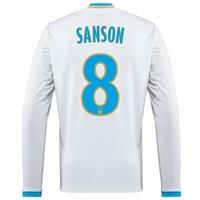 Olympique de Marseille Home Shirt 2016/17 - Long Sleeved with Sanson 8, White