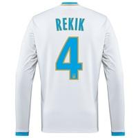Olympique de Marseille Home Shirt 2016/17 - Long Sleeved with Rekik 4, White