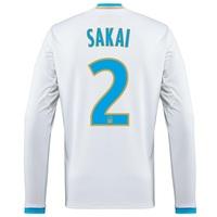Olympique de Marseille Home Shirt 2016/17 - Long Sleeved with Sakai 2, White