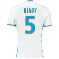olympique de marseille home shirt 201617 with diaby 5 printing white