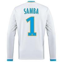 Olympique de Marseille Home Shirt 2016/17 - Long Sleeved with Samba 1, White