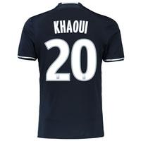 Olympique de Marseille Away Shirt 2016/17 - Junior with Khaoui 20 prin, Black