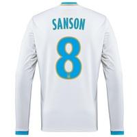 Olympique de Marseille Home Shirt 2016/17 - Long Sleeved with Sanson 8, White