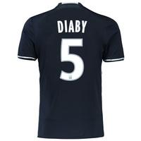 Olympique de Marseille Away Shirt 2016/17 - Junior with Diaby 5 printi, Black