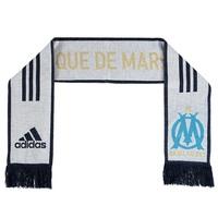 olympique de marseille 3 stripe scarf whitenight navy navy