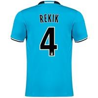 Olympique de Marseille Third Shirt 2016/17 with Rekik 4 printing, White/Blue