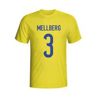 olof mellberg sweden hero t shirt yellow kids