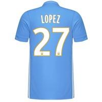 olympique de marseille away shirt 2017 18 with lopez 27 printing black