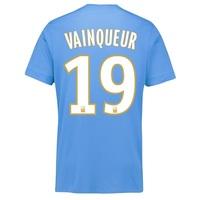 Olympique de Marseille Away Shirt 2017-18 - Kids with Vainqueur 19 pri, Black