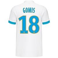 olympique de marseille home shirt 2017 18 with gomis 18 printing white