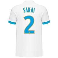 olympique de marseille home shirt 2017 18 with sakai 2 printing white