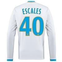 Olympique de Marseille Home Shirt 2016/17 - Long Sleeved with Escales, White