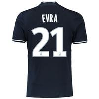 Olympique de Marseille Away Shirt 2016/17 - Junior with Patrice Evra 2, Black