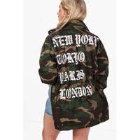 Olivia Printed Back Camo Jacket - multi